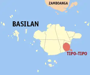 Tipo-Tipo na Basilan Coordenadas : 6°30'2.27"N, 122°7'9.58"E