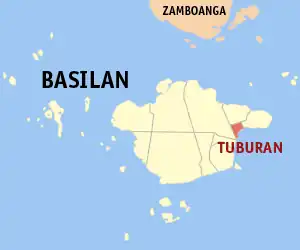 Tuburan na Basilan Coordenadas : 6°36'40.66"N, 122°11'10.77"E