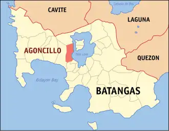 Agoncillo na Batangas Coordenadas : 13°56'0.09"N, 120°55'42.53"E