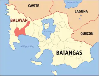 Balayan na Batangas Coordenadas : 13°56'N, 120°44'E