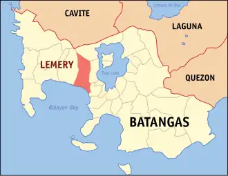 Lemery na Batangas Coordenadas : 13°52'51.72"N, 120°54'45.80"E