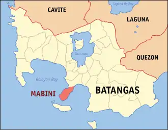 Mabini na Batangas Coordenadas : 13°44'54"N, 120°56'31"E