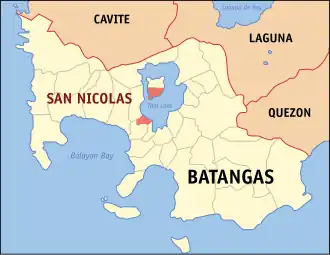 San Nicolas na Batangas Coordenadas : 13°55'41.70"N, 120°57'3.60"E