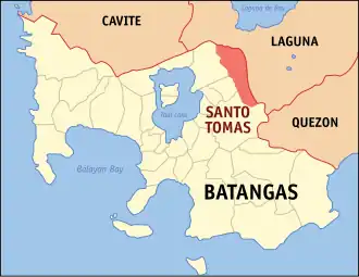 Santo Tomas na Batangas Coordenadas : 14°5'N, 121°11'E