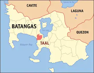 Taal na Batangas Coordenadas : 13°53'N, 120°56'E