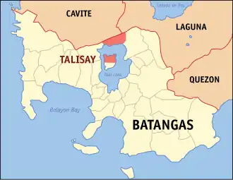 Talíssai na Batangas Coordenadas : 14°6'N, 121°1'E