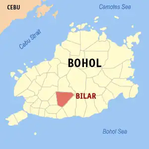Bilar na Bohol Coordenadas : 9°42'N, 124°6'E