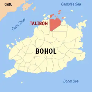Talibon na Bohol Coordenadas : 10°9'4"N, 124°19'37"E