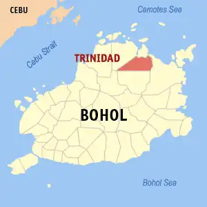 Trinidad na Bohol Coordenadas : 10°4'46.38"N, 124°20'35.66"E