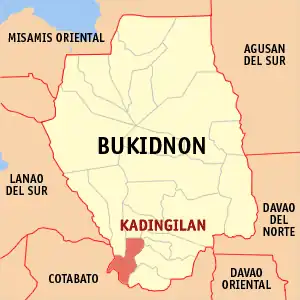 Kadingilan na Bukidnon Coordenadas : 7°36'1"N, 124°54'35"E