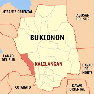 Kalilangan na Bukidnon Coordenadas : 7°44'47"N, 124°44'51"E