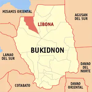 Libona na Bukidnon Coordenadas : 8°20'0"N, 124°44'36"E