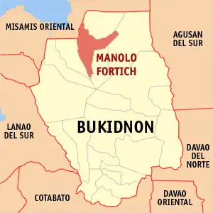 Manolo Fortich na Bukidnon Coordenadas : 8°22'3"N, 124°51'56"E