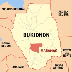 Maramag na Bukidnon Coordenadas : 7°45'47"N, 125°0'18"E