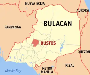 Bustos na Bulacan Coordenadas : 14°57'N, 120°55'E