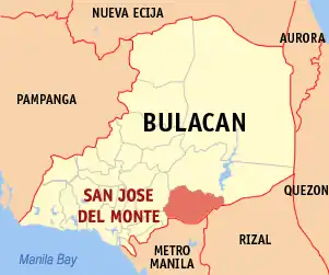 San Jose del Monte na Bulacan Coordenadas : 14°48'36.4"N, 121°2'51.0"E