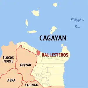 Ballesteros na Cagayan Coordenadas : 18°24'39"N, 121°31'1"E