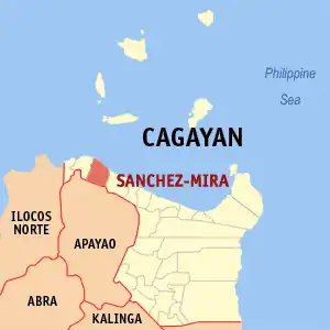 Sanchez Mira na Cagayan Coordenadas : 18°33'40"N, 121°14'4"E