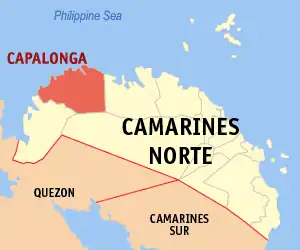 Capalonga na Camarines Norte Coordenadas : 14°19'53"N, 122°29'34"E