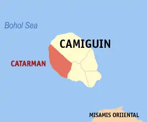 Catarman na Camiguin Coordenadas : 9°8'N, 124°41'E