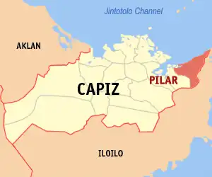 Pilar na Capiz Coordenadas : 11°29'16"N, 122°59'44"E