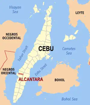 Alcantara na Cebu Coordenadas : 9°58'17.52"N, 123°24'16.84"E