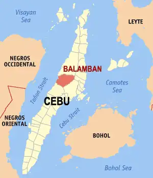 Balamban na Cebu Coordenadas : 10°28'N, 123°47'E