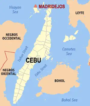 Madridejos na Cebu Coordenadas : 11°16'N, 123°44'E
