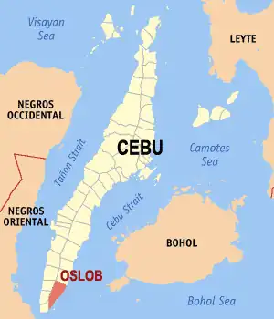 Oslob na Cebu Coordenadas : 9°33'N, 123°24'E