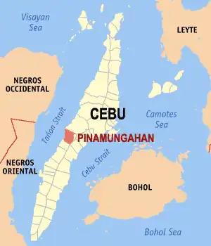 Pinamungajan na Cebu Coordenadas : 10°16'N, 123°35'E