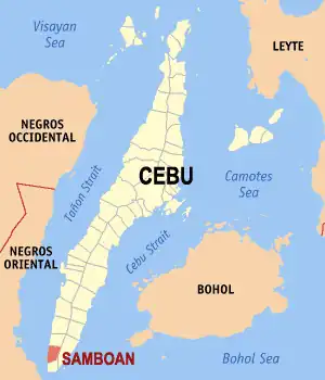 Samboan na Cebu Coordenadas : 9°31'43.51"N, 123°18'23.15"E