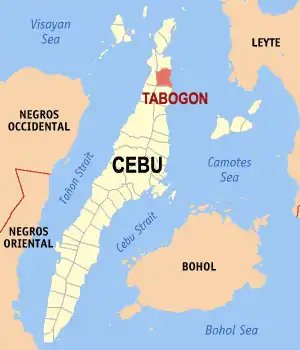 Tabogon na Cebu Coordenadas : 10°56'N, 124°2'E