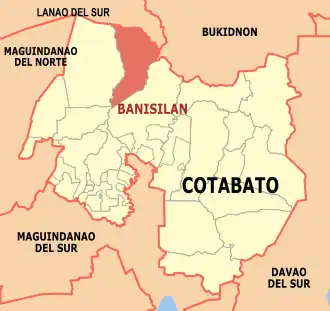 Banisilan na Cotabato Coordenadas : 7°30'22.26"N, 124°41'41.00"E