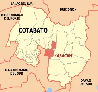 Kabacan na Cotabato Coordenadas : 7°6'30.95"N, 124°49'24.52"E