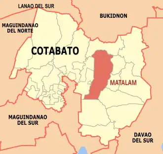 Matalam na Cotabato Coordenadas : 7°5'19.07"N, 124°54'3.57"E