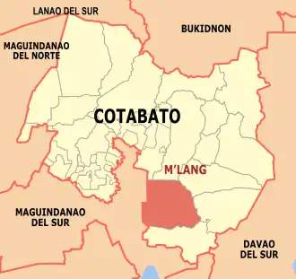 M'lang na Cotabato Coordenadas : 6°56'48.33"N, 124°52'45.37"E