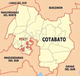 Pikit na Cotabato Coordenadas : 7°3'18.08"N, 124°40'18.68"E