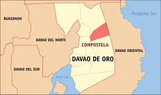 Compostela na Dábau de Ouro Coordenadas : 7°40'N, 126°5'E