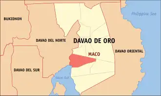 Maco na Dábau de Ouro Coordenadas : 7°22'10.84"N, 125°51'21.00"E