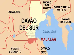 Malalag na Dábau do Sul Coordenadas : 6°35'33.88"N, 125°24'0.37"E