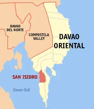 San Isidro na Dábau Oriental Coordenadas : 6°50'10"N, 126°5'20"E