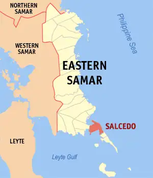 Salcedo na Samar Oriental Coordenadas : 11°9'N, 125°40'E