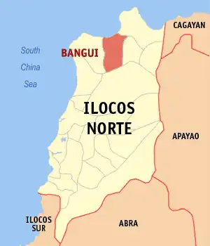 Bangui na Ilocos Norte Coordenadas : 18°32'16"N, 120°45'55"E