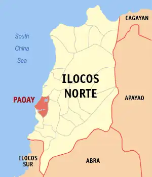 Paoay na Ilocos Norte Coordenadas : 18°3'45"N, 120°31'13"E