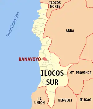 Banayoyo na Ilocos Sul Coordenadas : 17°14'12"N, 120°28'45"E