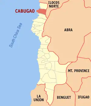 Cabugao na Ilocos Sul Coordenadas : 17°47'41"N, 120°27'20"E