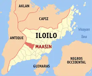 Maasin na Iloilo Coordenadas : 10°53'N, 122°26'E