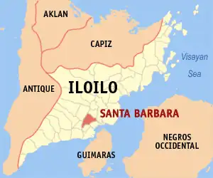 Santa Barbara na Iloilo Coordenadas : 10°49'23.02"N, 122°32'3.98"E