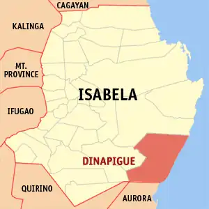 Dinapigue na Isabela Coordenadas : 16°31'30"N, 122°15'49"E