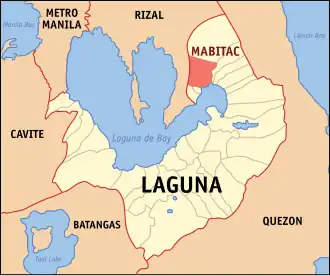 Mabitac na Laguna Coordenadas : 14°26'N, 121°25'E